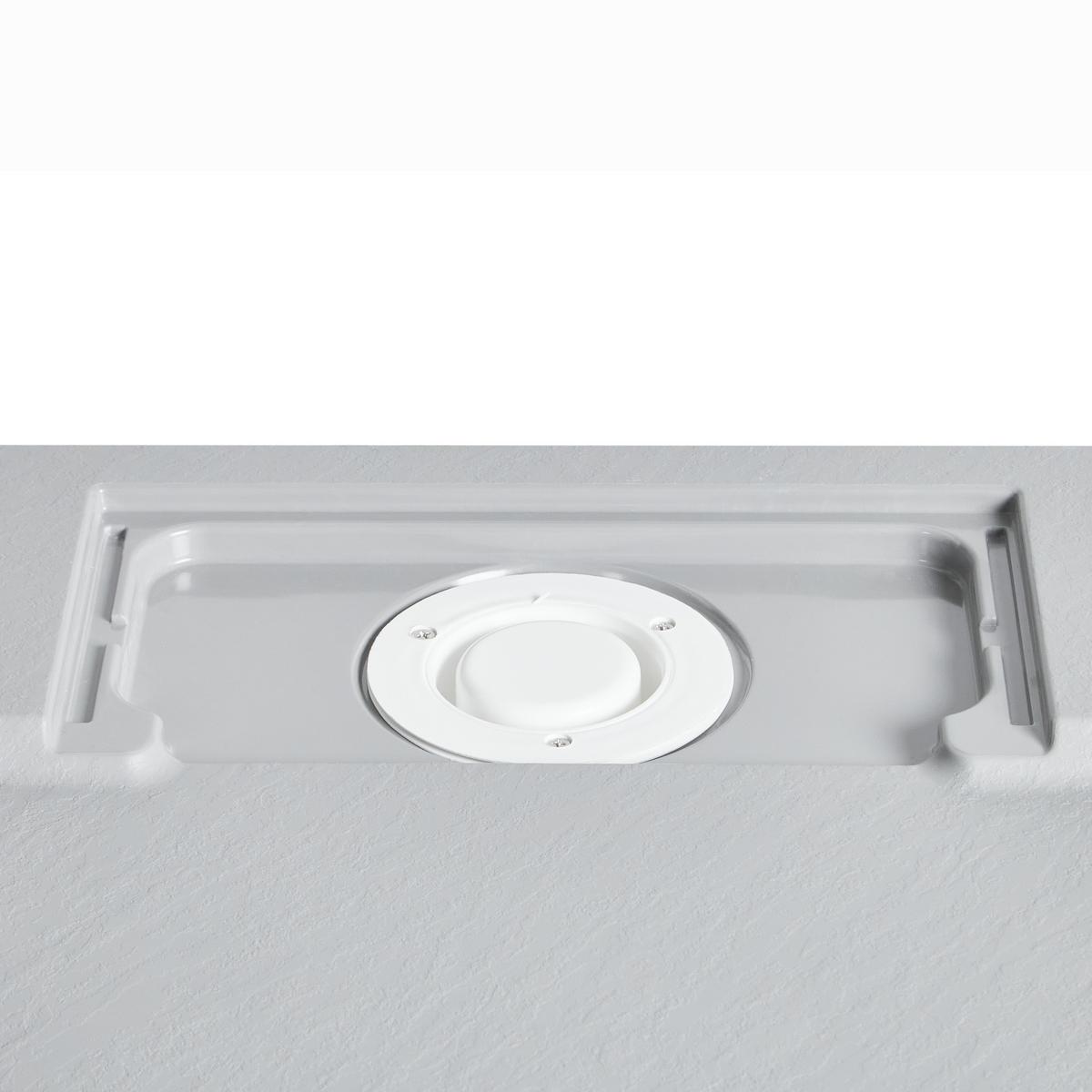 DUSCHWANNE 80/100/3 cm Grau Azzurro - Dunkelgrau/Grau, Kunststoff (100/3/80cm) - Beliani