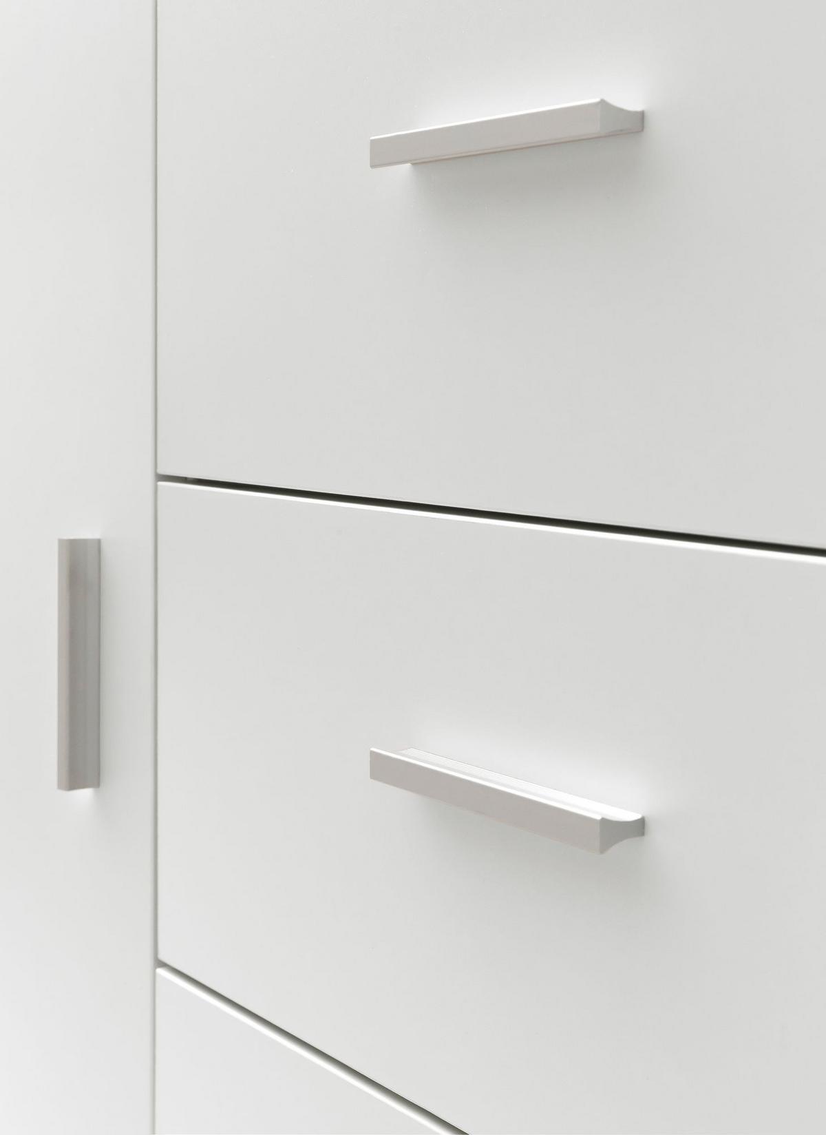 BADSCHRANK Weiß 60x65,5x33 cm mit großem Stauraum in matter Ausführung - Schwarz/Weiß, Holz (60/66/33cm) - KADIMA DESIGN