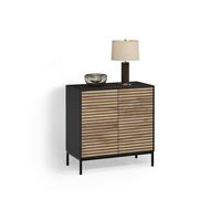 KOMMODE Aterno Goldkraft Eiche/Anthrazit mit 2 Türen - Honigeiche/Anthrazit, Holzwerkstoff (80/81.2/40cm) - Livinity®
