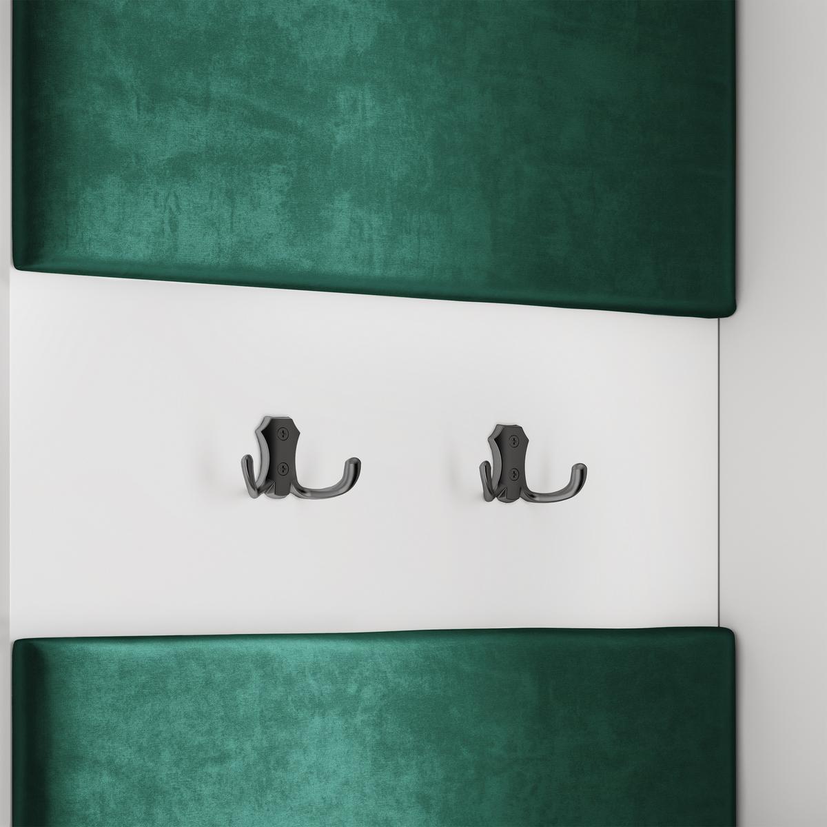 GARDEROBENSCHRANK LORI 95/181/51 cm Modern Garderobe-Set Eiche Wotan - Eiche Wotan/Schwarz, Holzwerkstoff (95/181/51cm) - MASSENO