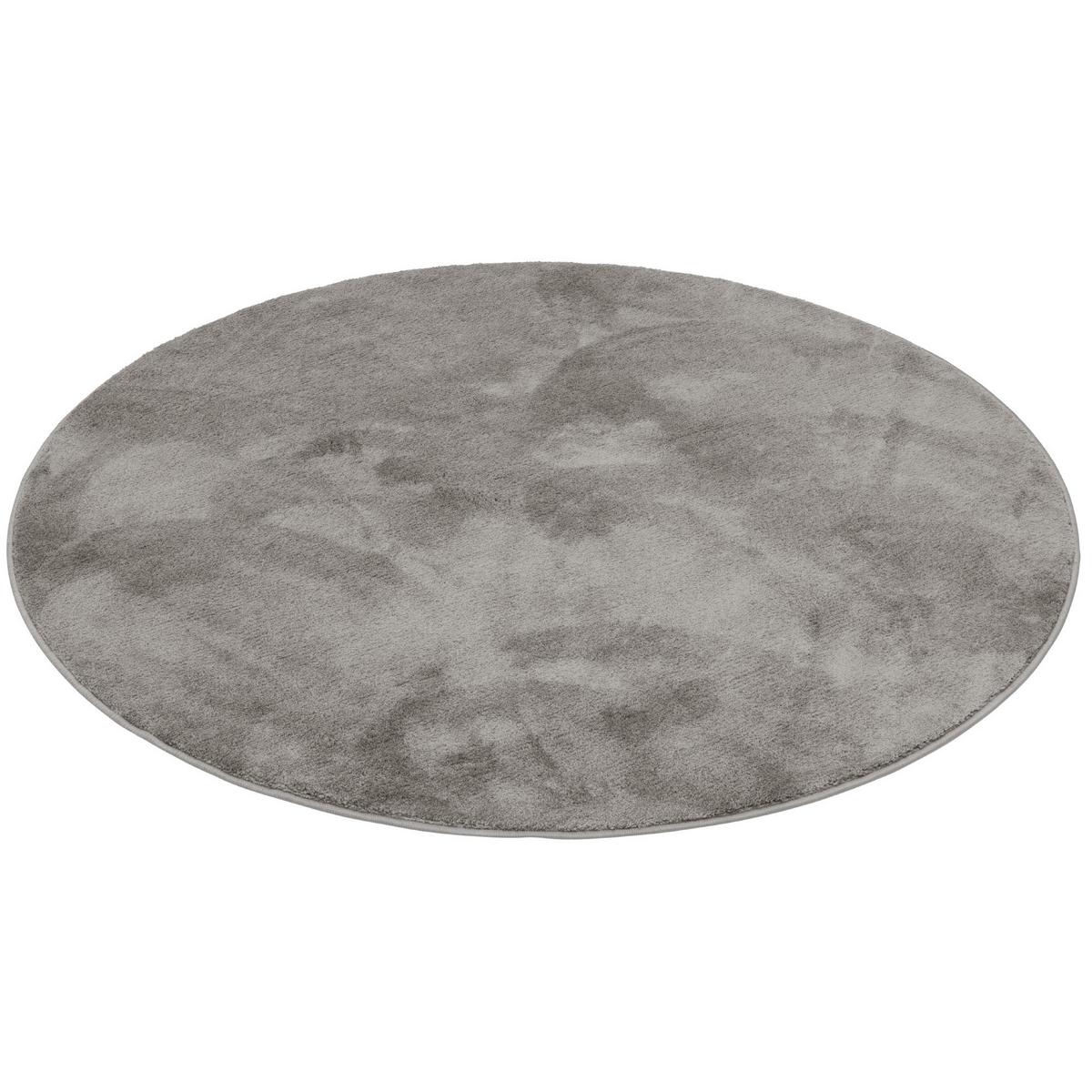 HOCHFLOR LANGFLOR TEPPICH SUPER SOFT MELIA RUND - Grau, Textil (160/160cm) - Pergamon