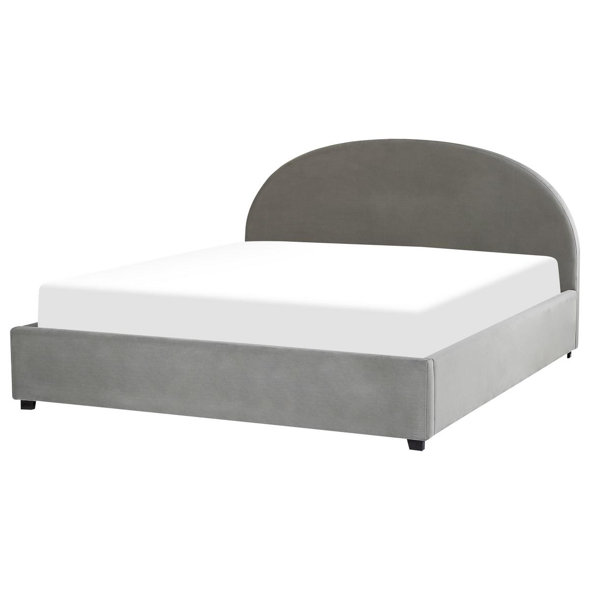 BETT mit Stauraum 180x200 cm Grau Vaucluse - Hellgrau, Textil (180/200cm) - Beliani