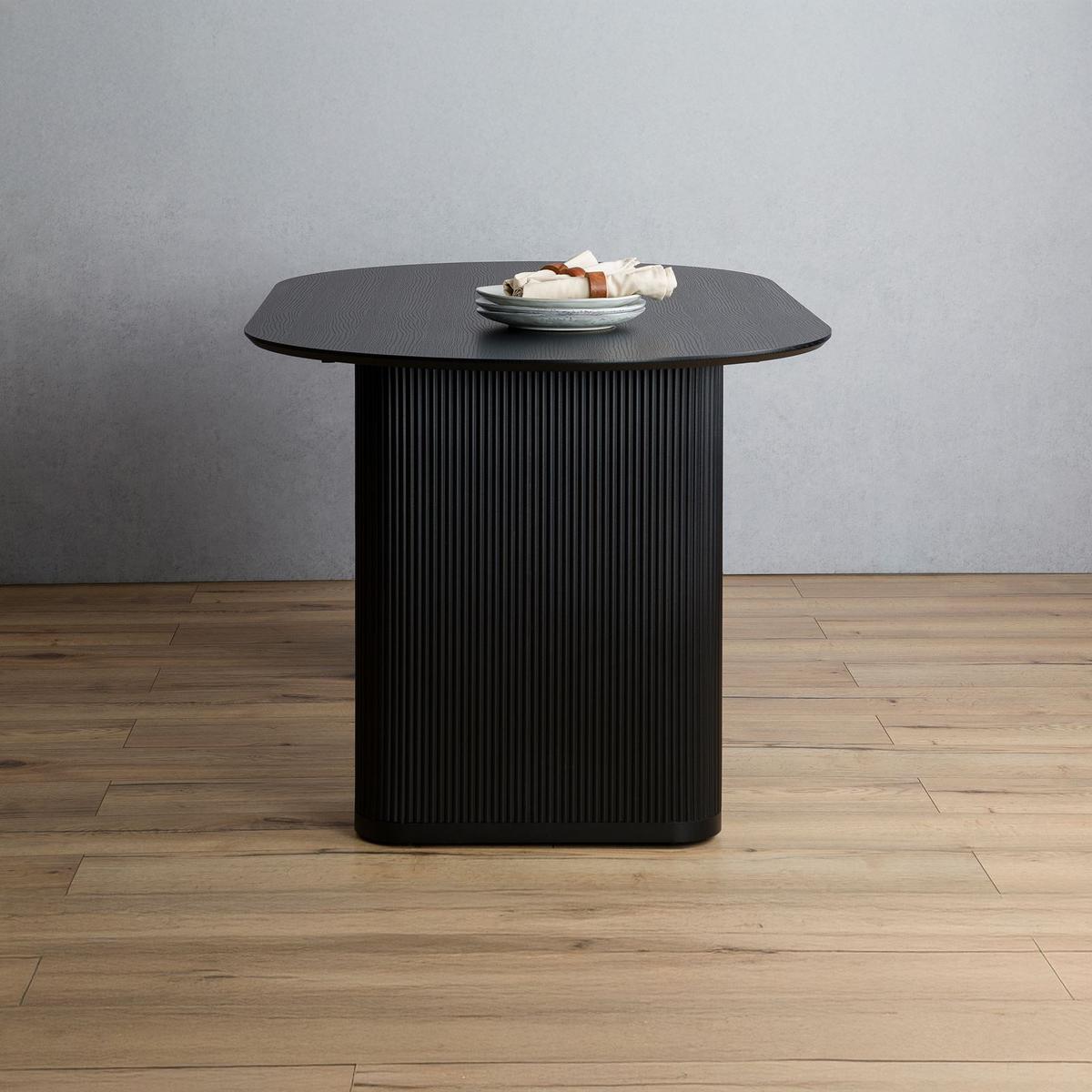 ESSTISCH MAXIM - Schwarz, Metall (90/160/75cm) - IDIMEX