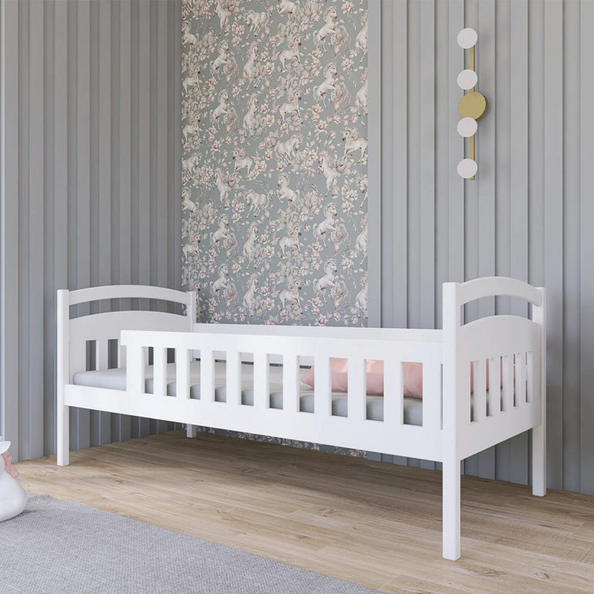 BETT 90/200 Camille Weiß - Weiß, Holz (90/200cm) - Petits-meubles