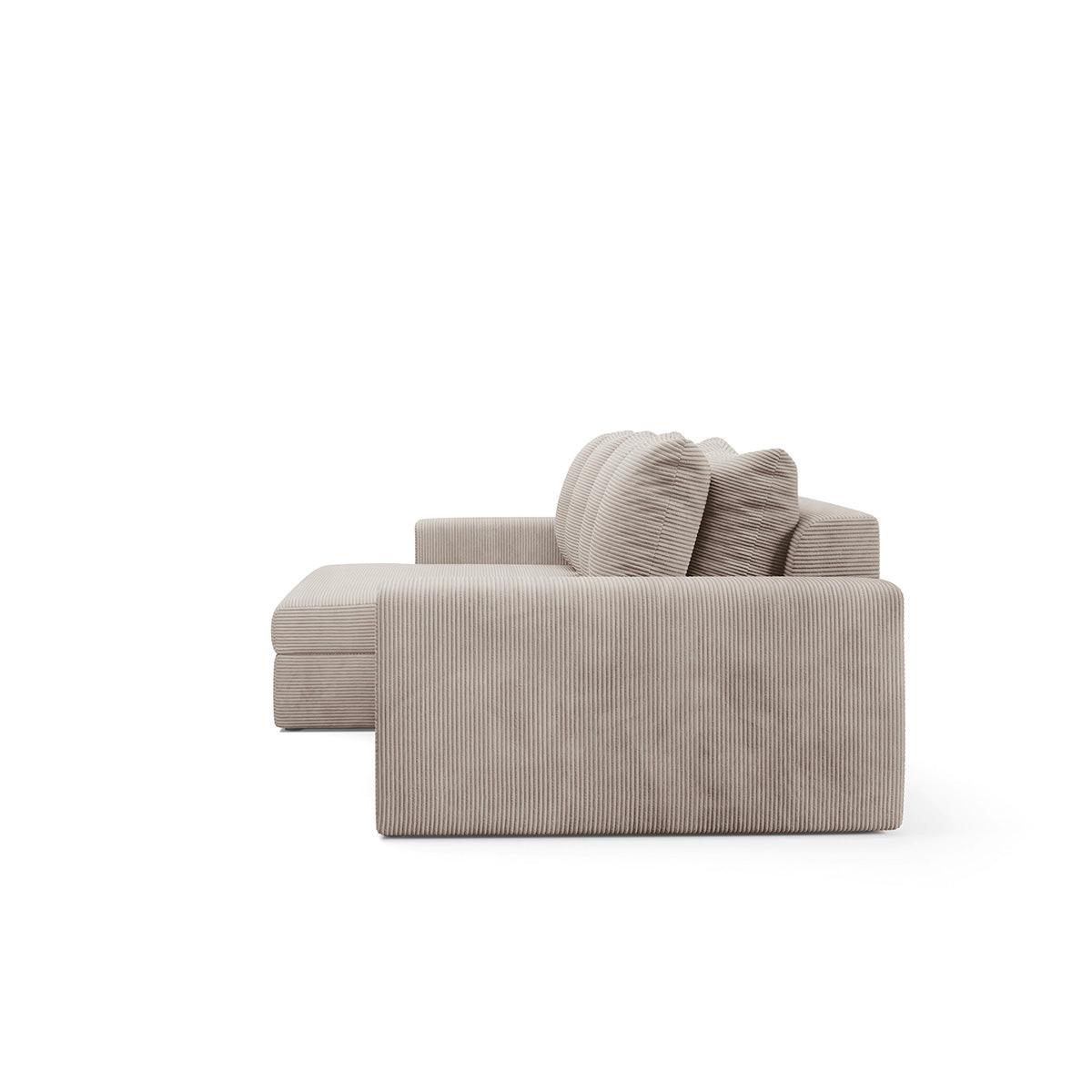 ECKSOFA Paola 3 Sitzplätze Taupe - Taupe, Holz (272/167cm) - Petits-meubles