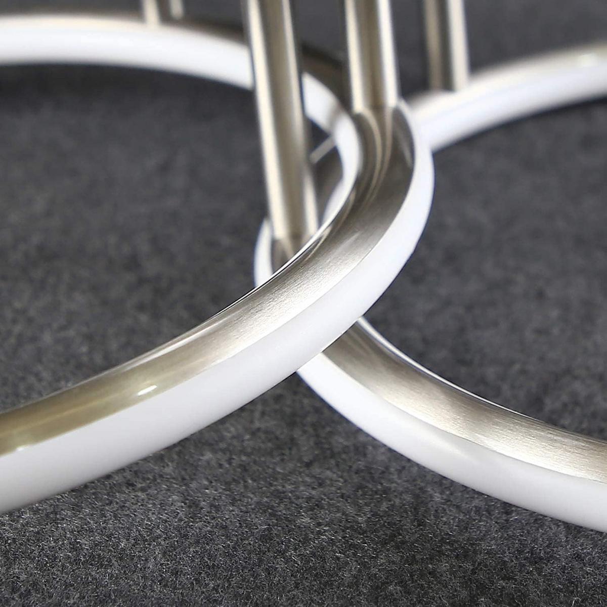 LED-DECKENLEUCHTE Luster 35/44.5/12cm - Silberfarben, Metall (44.5/35/12cm) - Nettlife