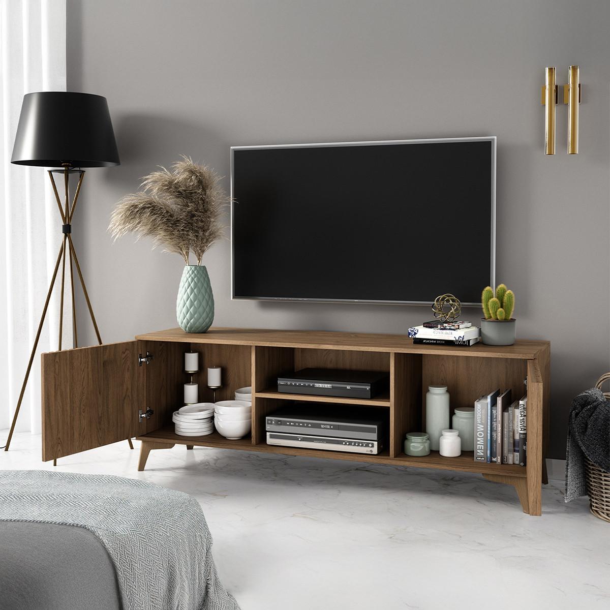 TV-MÖBEL Esteban Holz - Braun, Holzwerkstoff (185/192/60cm) - Petits-meubles