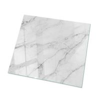 TISCHPLATTE 60x60 cm Marmoroberflächenmuster - Hellgrau, Glas (0.4/60/60cm) - TULUP