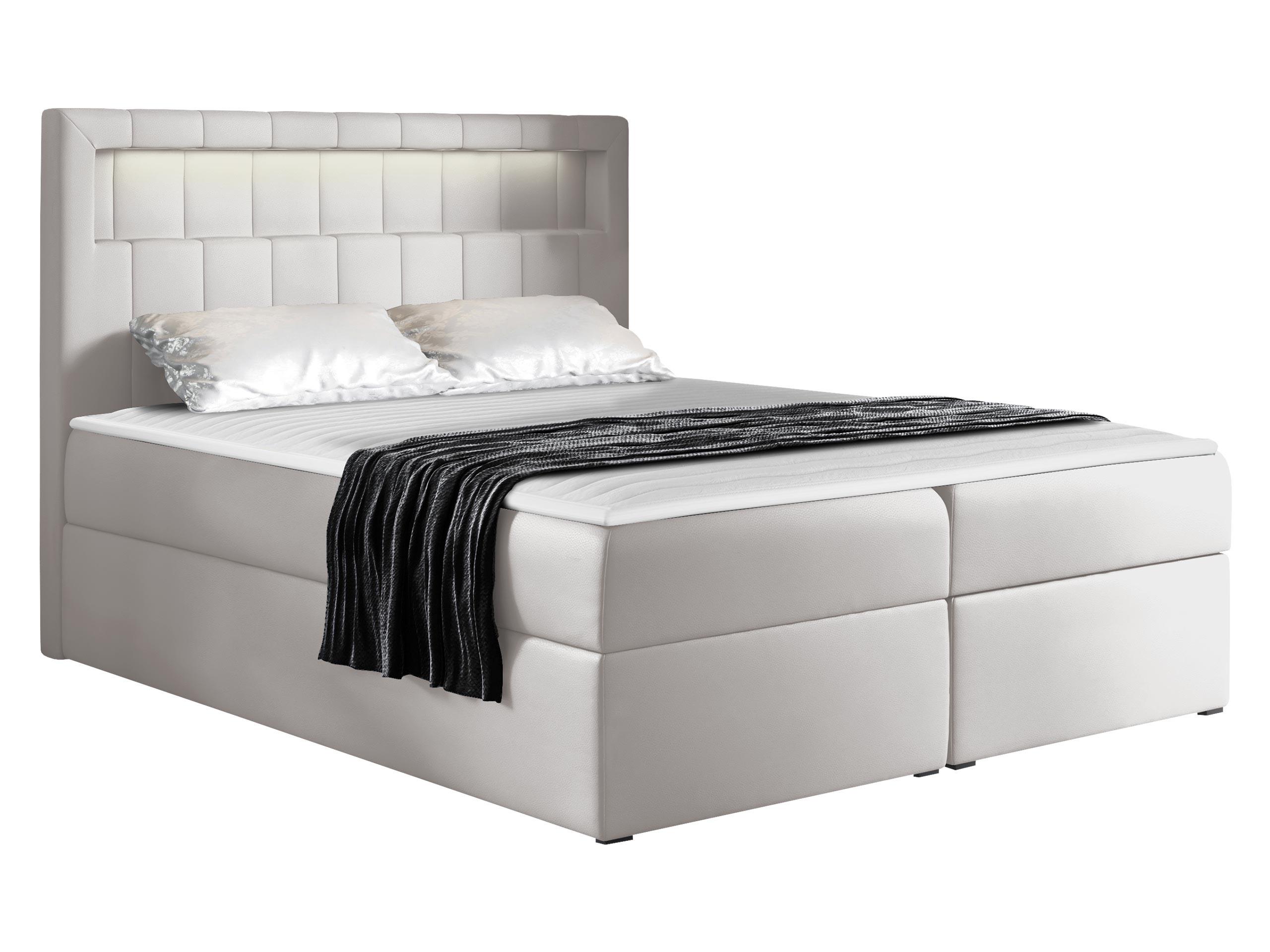 BOXBETT Aspen - H3 - Weiß, Holz/Textil (160/200cm) - MIRJAN24