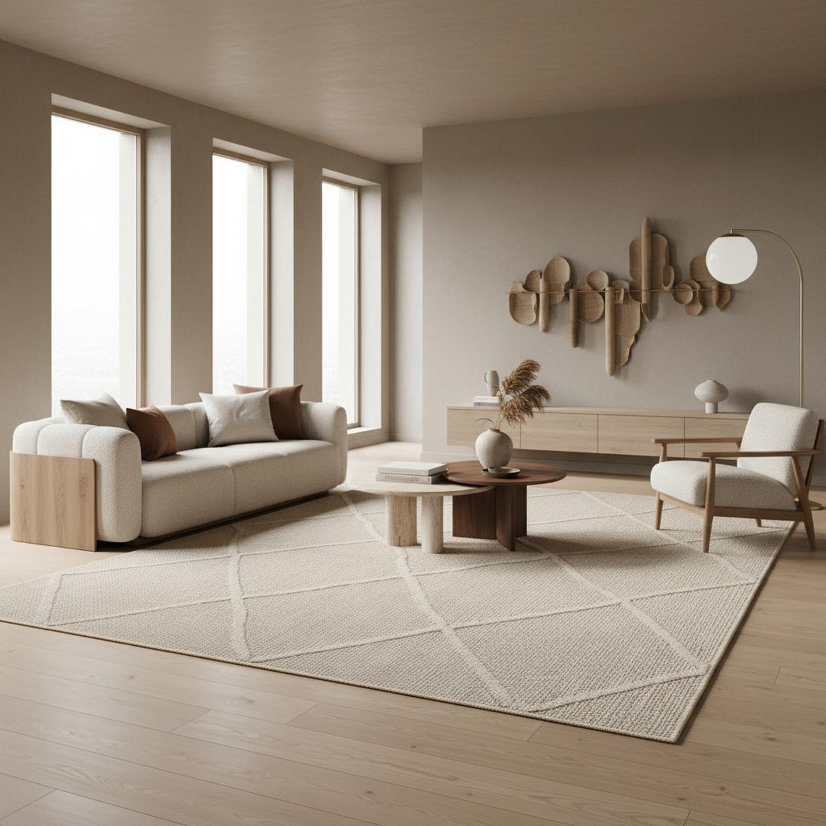 TEPPICH Outdoor IMST in Beige, im Boho-Stil, 80 x 150 cm - Beige, Textil (150/80cm) - KADIMA DESIGN