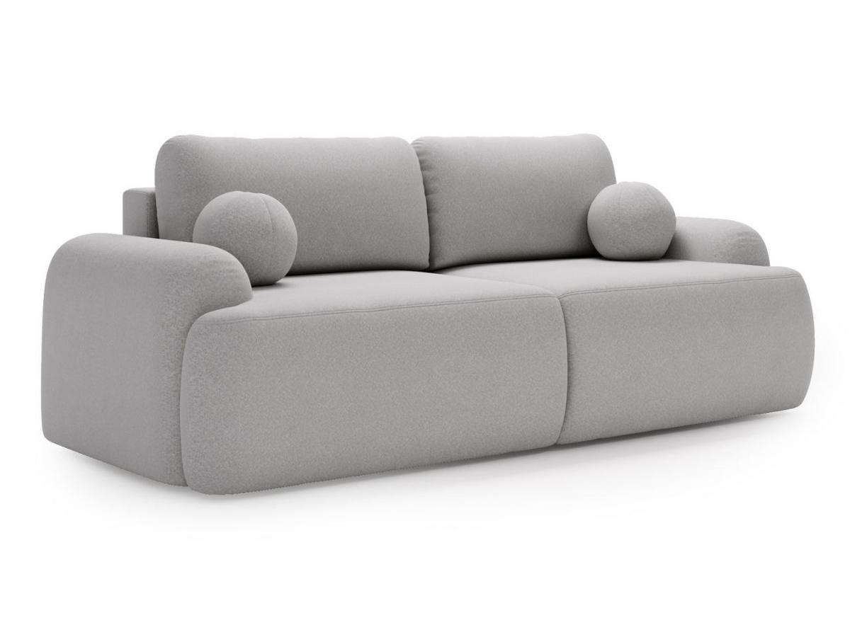 SOFA 260/106/81 Aurio Bouclé-Stoff Grau - Grau, Kunststoff/Textil (260/81/106cm) - Graingold