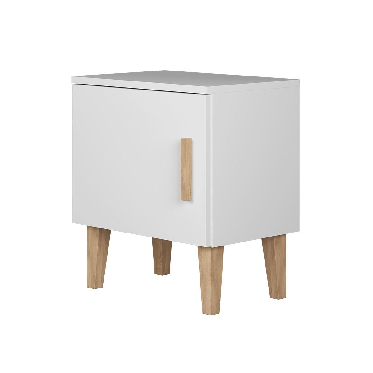 NACHTTISCH Kubi Weiß - Weiß, Holzwerkstoff (50/34/56cm) - Petits-meubles