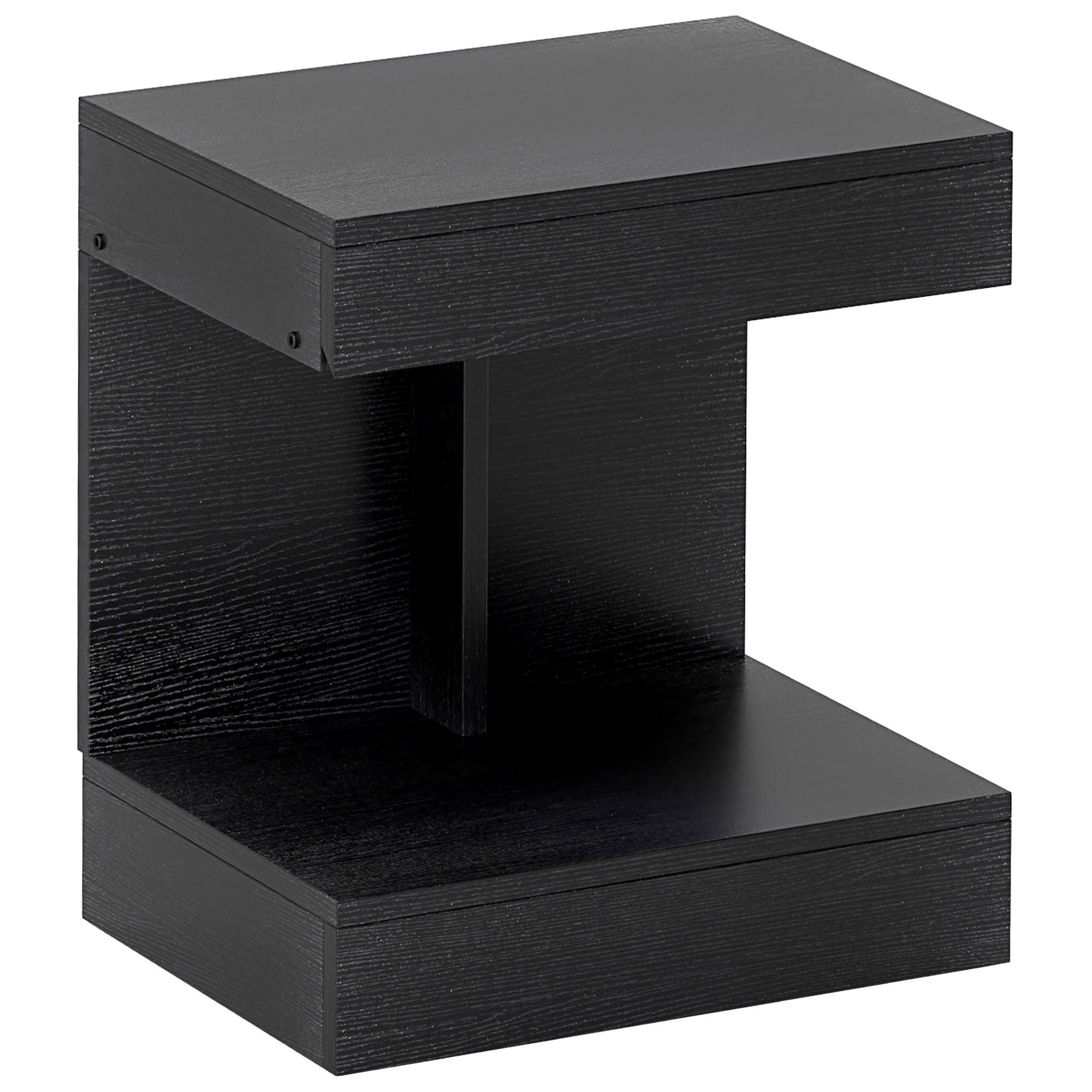 NACHTTISCH mit Schubladen, 40 x 30 x 46 cm, Schwarz - Schwarz, Holzwerkstoff (30/46/40cm) - HOMCOM
