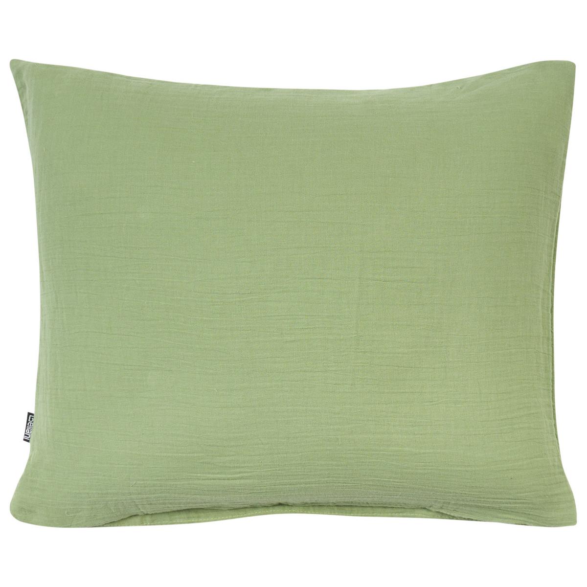 BETTWÄSCHE-SET 200/200 cm Baumwollmusselin Grün Sumner - Grün, Textil (200/200cm) - Beliani