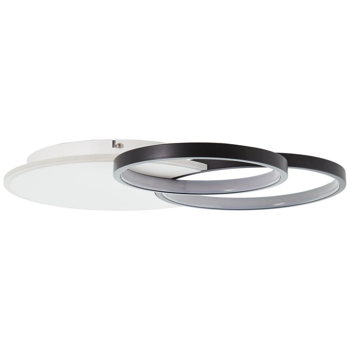 DECKENLEUCHTE Davida G99386/75 - Schwarz, Metall (55/55/7.5cm) - Brilliant