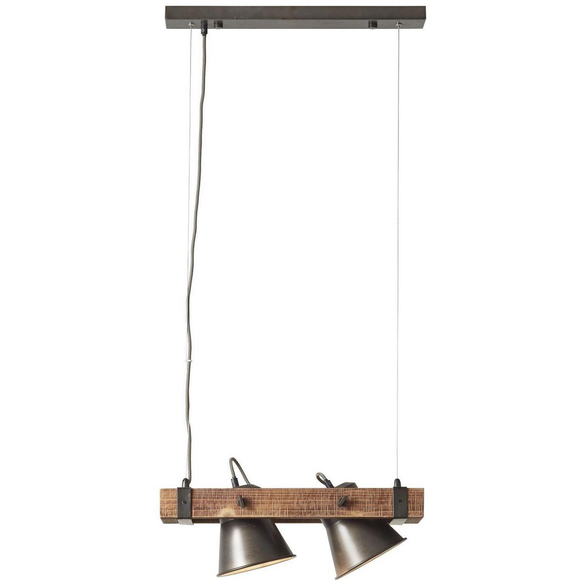 PENDELLEUCHTE Decca 85872/46 - Schwarz, Holz (20/51/115cm) - Brilliant