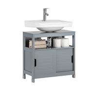 WASCHBECKENUNTERSCHRANK Grau - Grau, Holzwerkstoff (60/60/31cm) - SoBuy