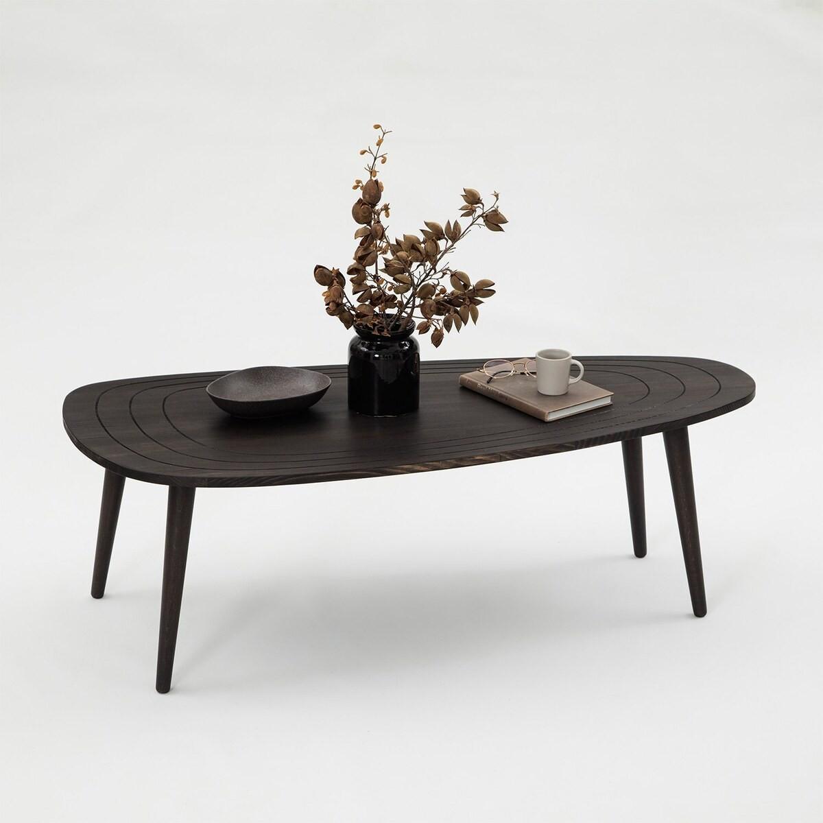 COUCHTISCH mit abgerundeten Kanten 115/50/38 cm - Anthrazit, Holzwerkstoff (136/50/38cm) - Calicosy