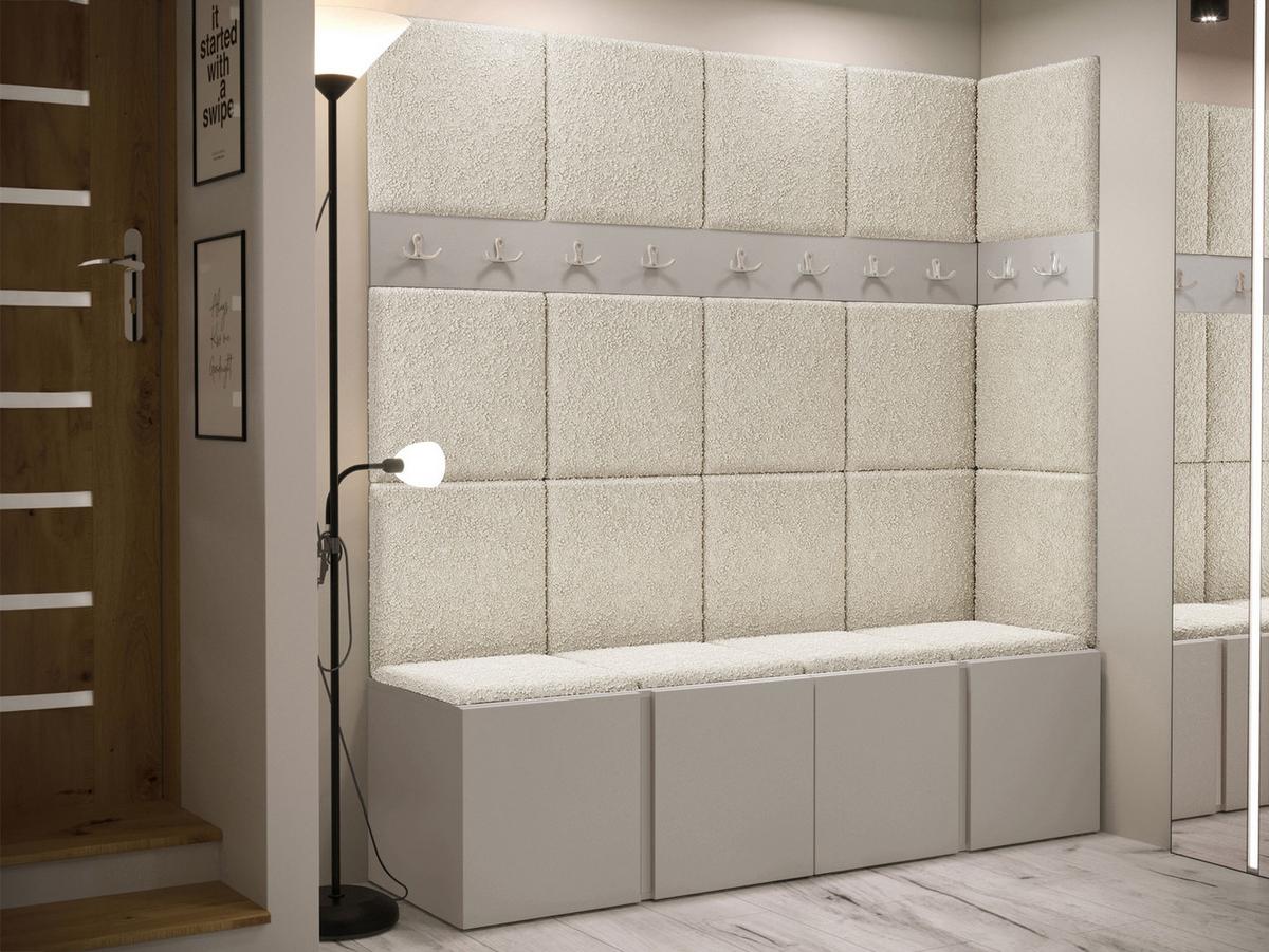 GARDEROBEN-SET Orion II - Kaschmir/Creme, Holzwerkstoff/Kunststoff (168/186/46cm) - MIRJAN24