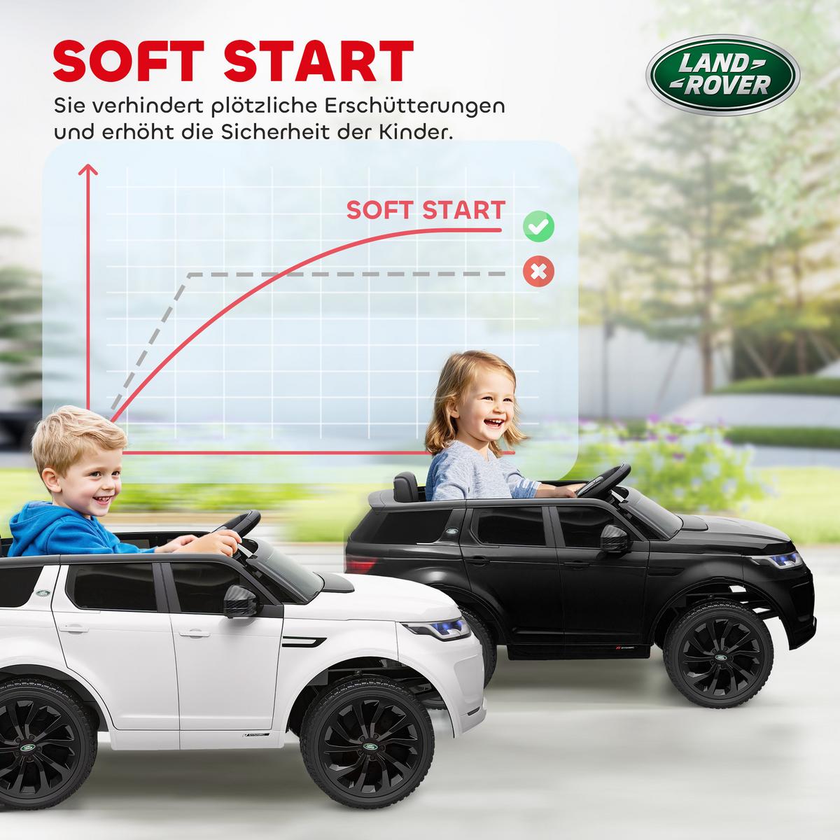 KINDER Elektroauto 12V Kinderauto mit 2,4G Fernbedienung, Musik, 3-5 km/h - Schwarz, Kunststoff (106/65.5/51cm) - AIYAPLAY