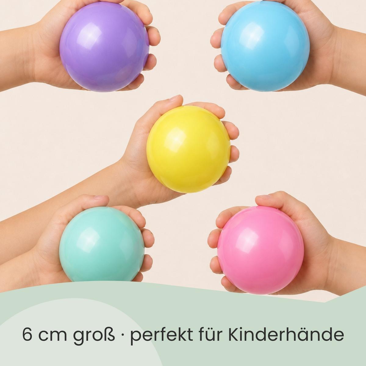 BÄLLEBAD-BÄLLE 2700 Stück, Macaron, 6 cm - Multicolor, Kunststoff (6/6/6cm) - Littletom