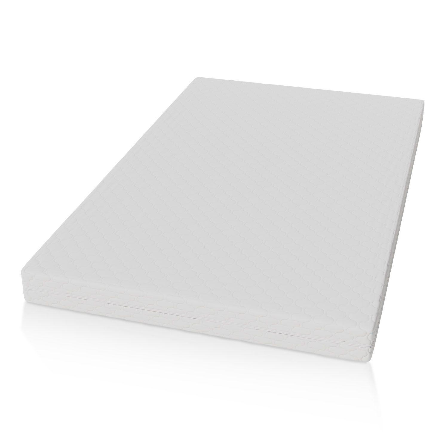 KALTSCHAUMMATRATZE 120x200 cm - Weiß, Textil (160/200cm) - Juskys