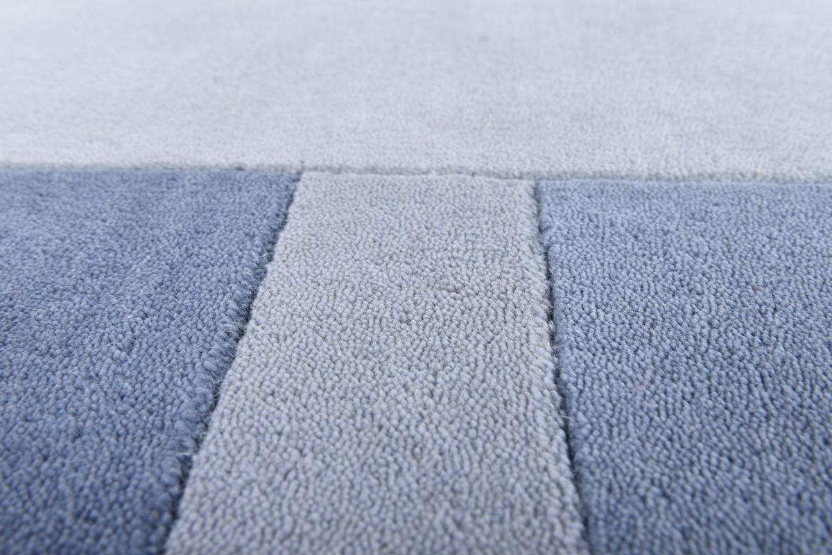 HANDTUFTTEPPICH Royal Ganges 70x140 cm - Hellblau, Textil (70/140cm) - THEKO