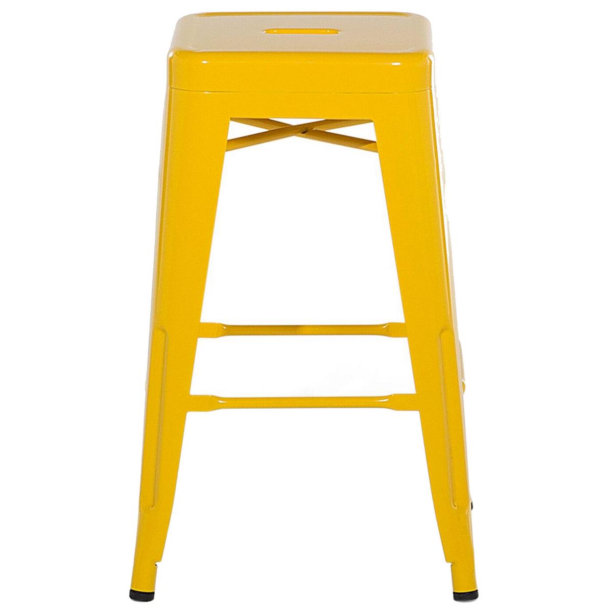 BARHOCKER 2er-Set Metall Gelb Cabrillo - Gelb, Metall (44/76/44cm) - Beliani