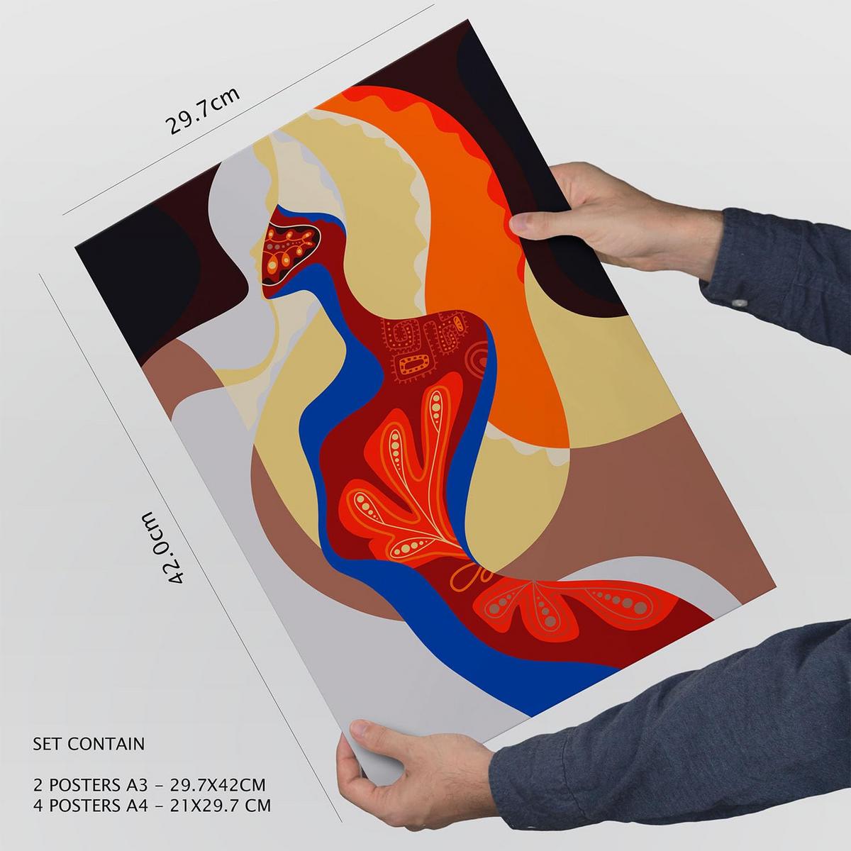 POSTER Set Mit 6 Begeisterte Meisterschaft In Weibliche A3 & A4 Rahmenlos - Klar, Papier (29/3cm) - Nacnic