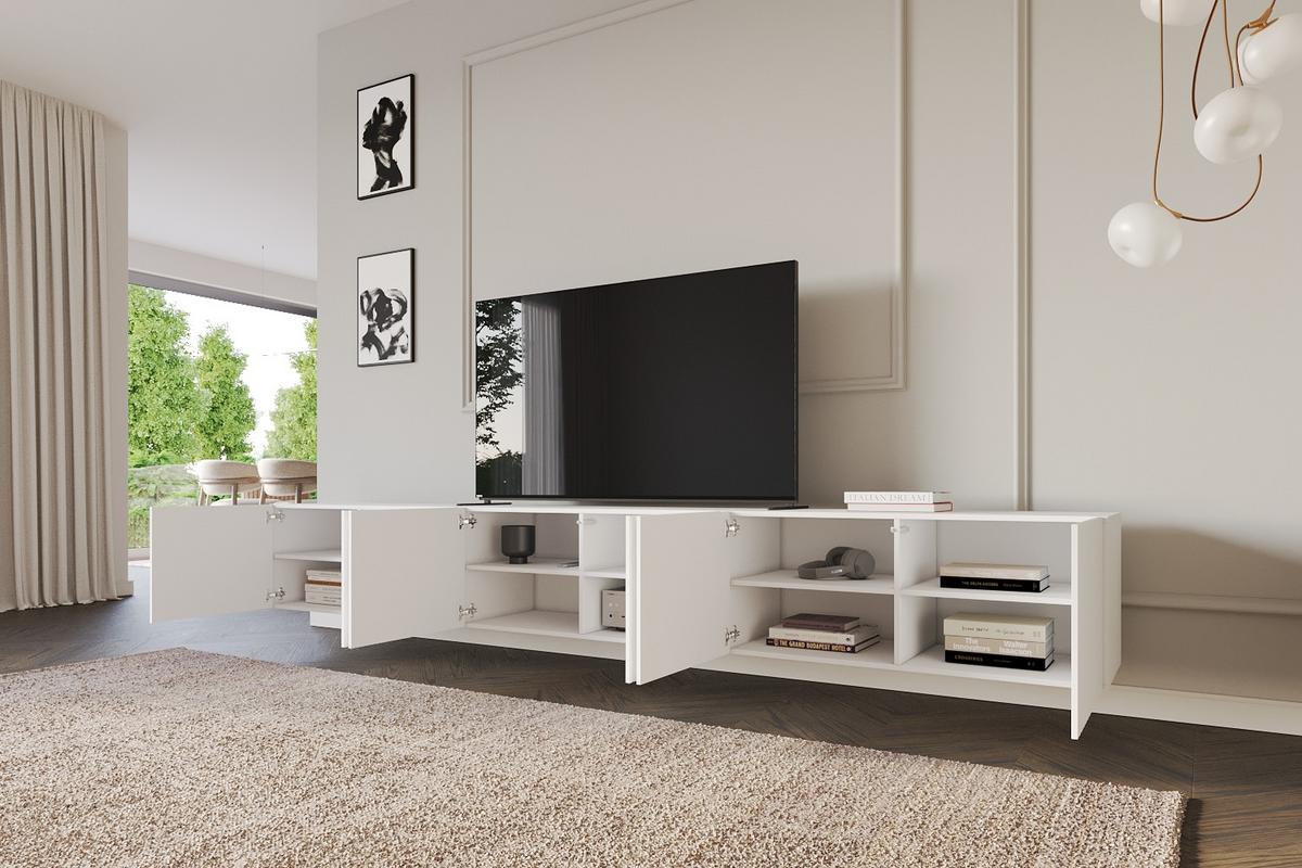 LOWBOARD KITO-W 3x100x40x40 cm - Weiß - Weiß, Holzwerkstoff (300/40/40cm) - ALTDECOR