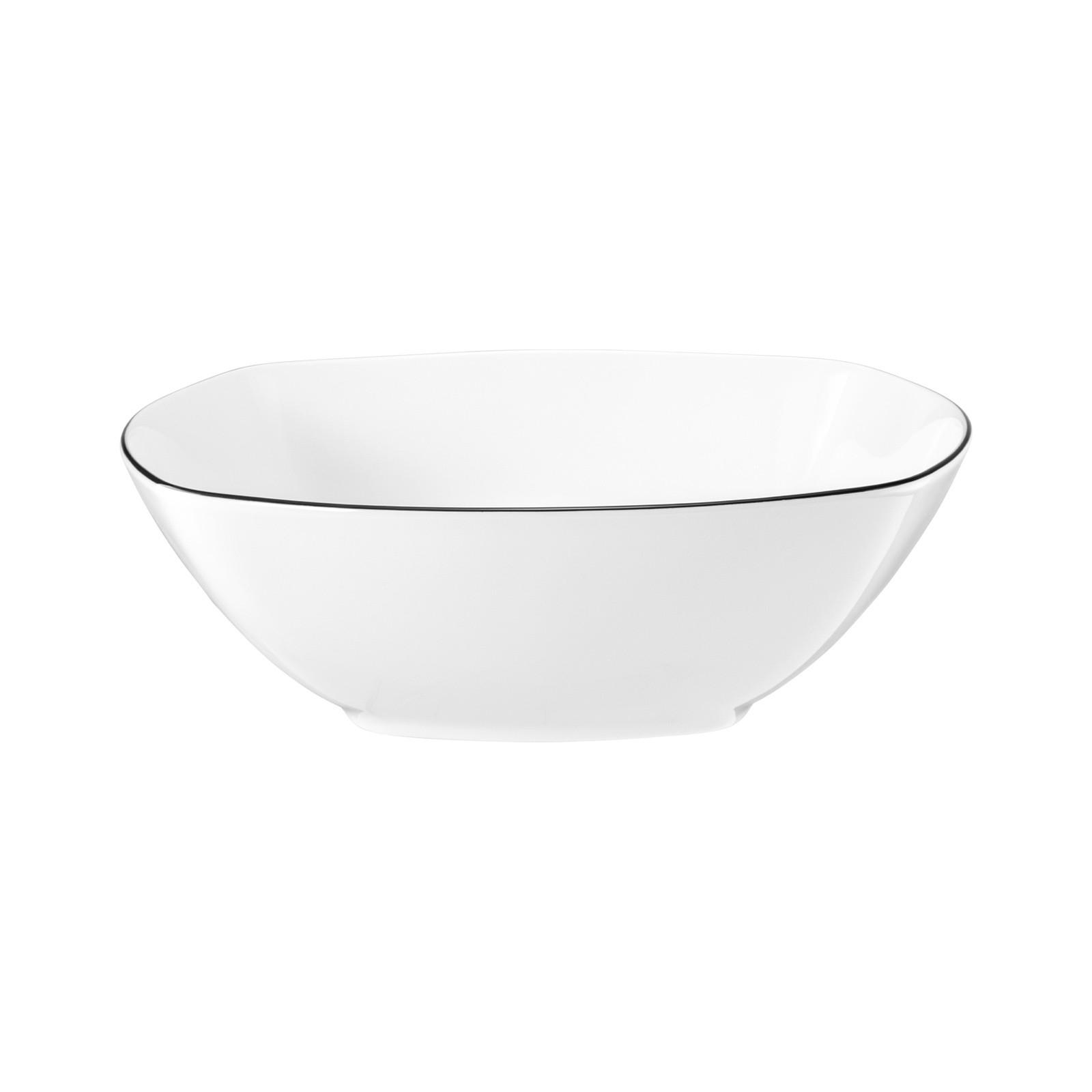SCHÜSSEL Lido Black Line weiß 24,5 cm - Weiß, Keramik (1cm) - Seltmann Weiden