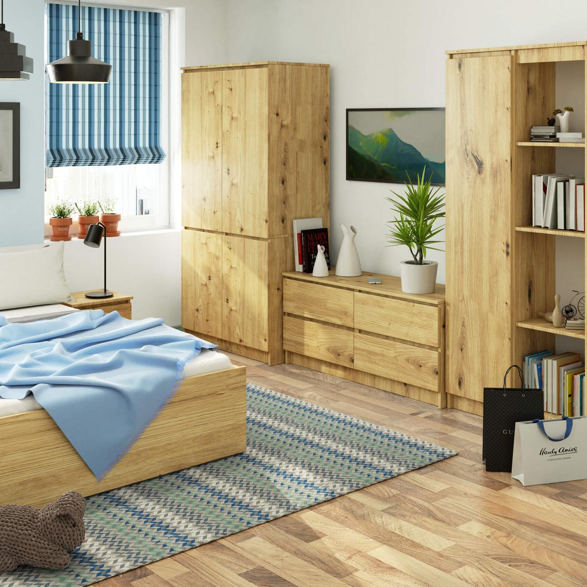 KLEIDERSCHRANK Eiche Artisan 180/90/51 - Eiche Artisan, Holzwerkstoff (90/180/51cm) - RAUMHIRSCH FURNITURE