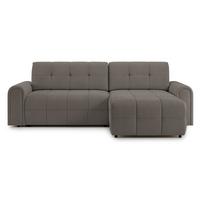 ECKSOFA Simolla Taupe rechts - Graubraun/Schwarz, Kunststoff/Textil (180/268cm) - Selsey