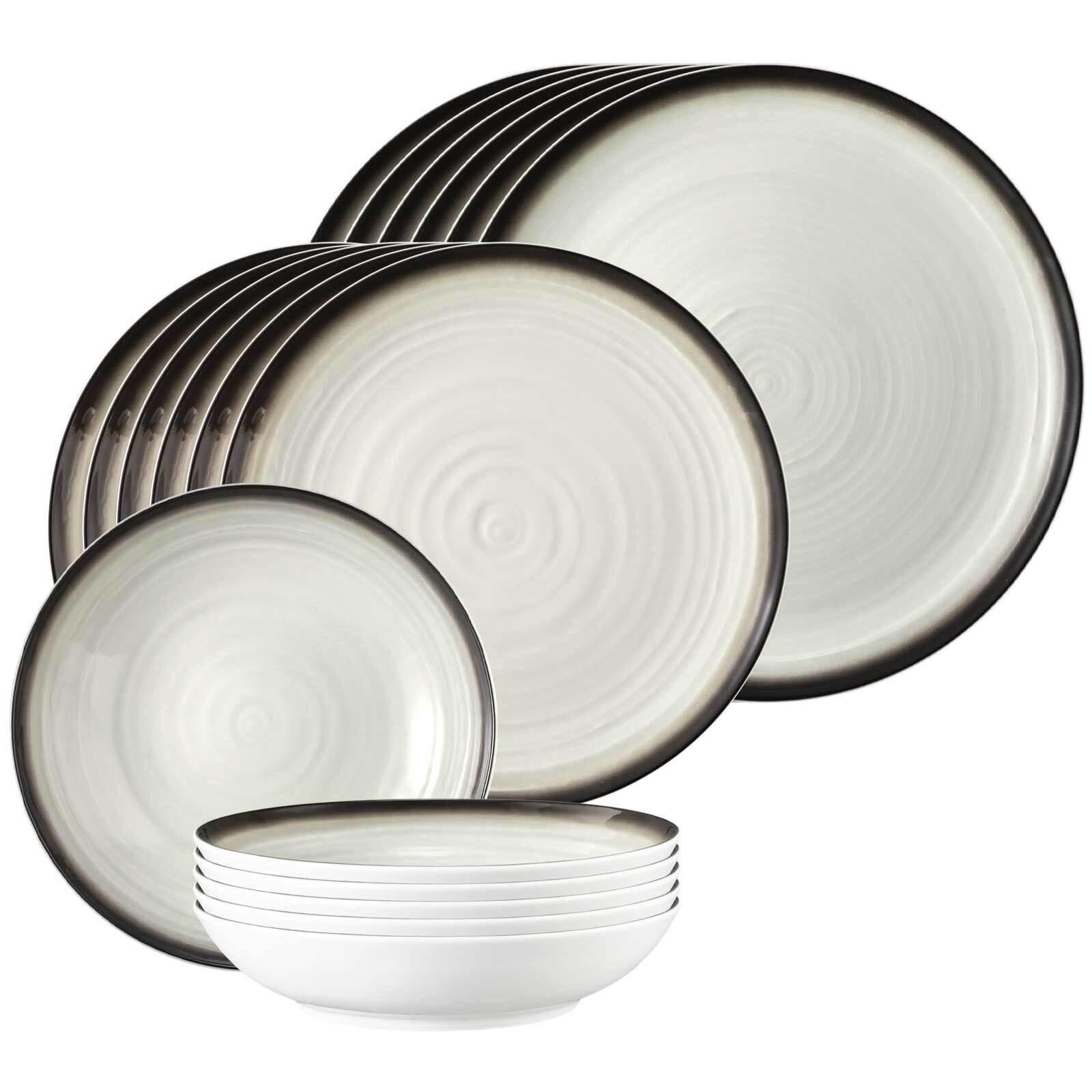 TELLER-SET Terra Corso 18-tlg. - Beige/Grau, Keramik (2/2/2cm) - Seltmann Weiden