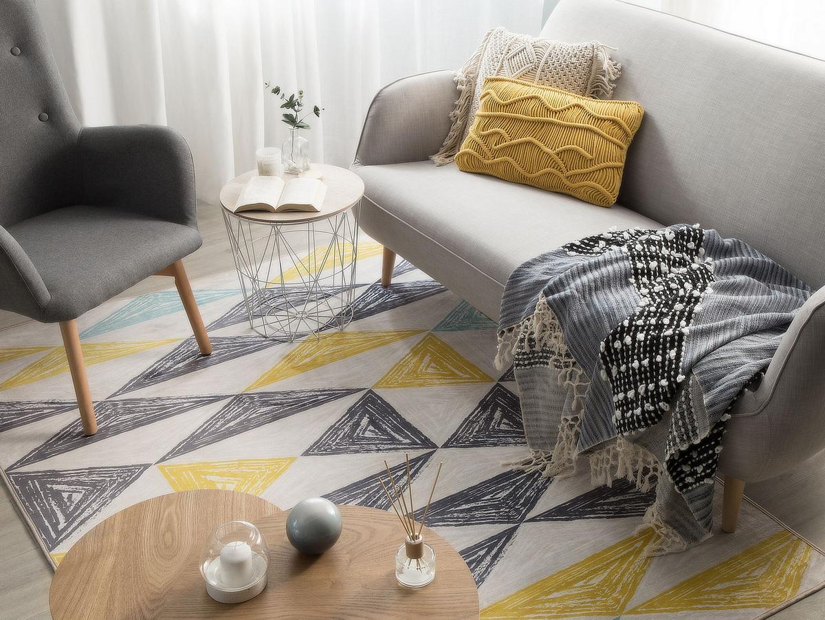 KURZFLOR-TEPPICH Kalen 230/160 cm - Multicolor, Kunststoff (160/230cm) - Beliani