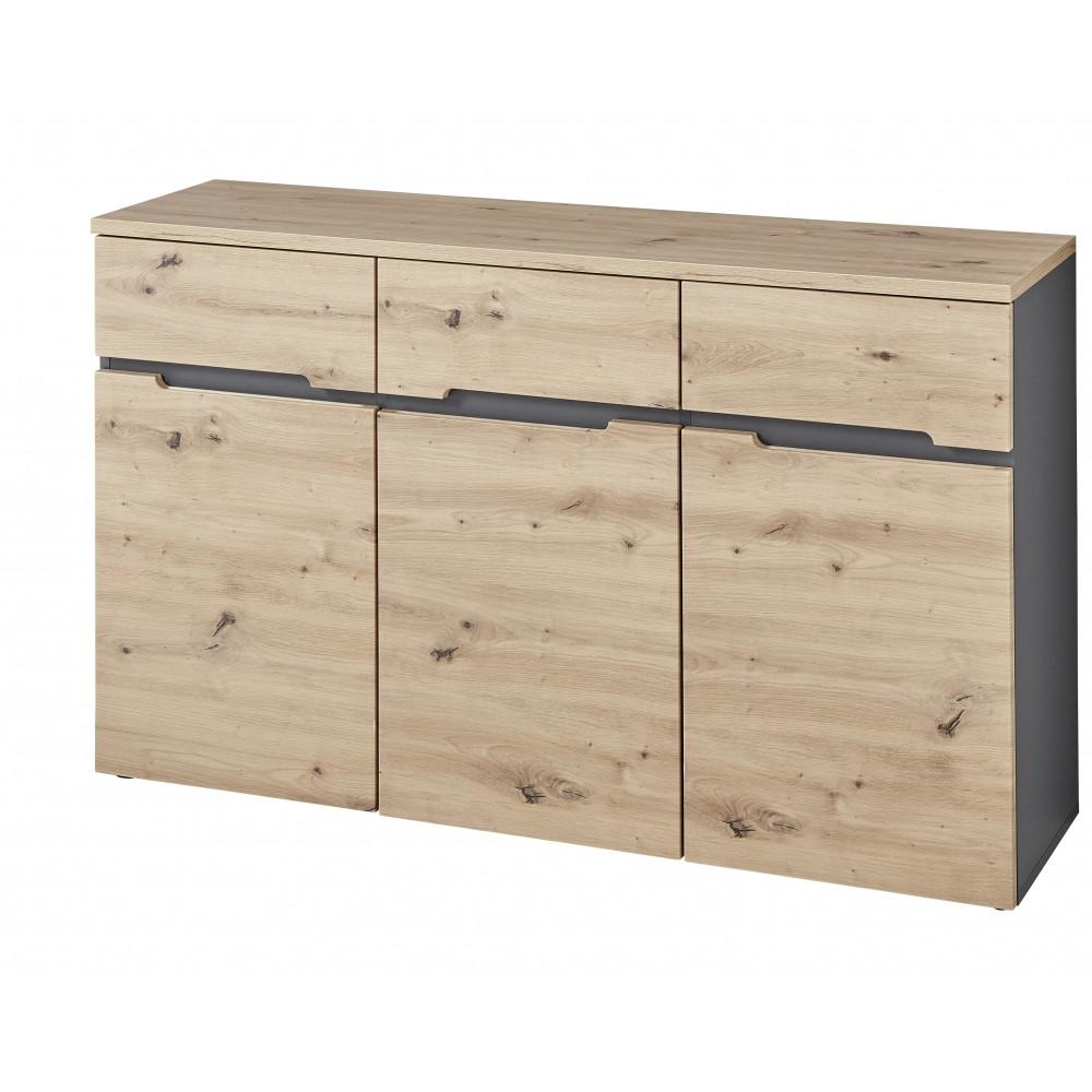 Sideboard Memphis Eiche Artisan - MODERN (135/82/38cm) - Mömax