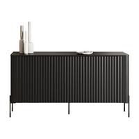 KOMMODE Vera 150 - Schwarz, Holzwerkstoff/Metall (150/80/40cm) - MIRJAN24