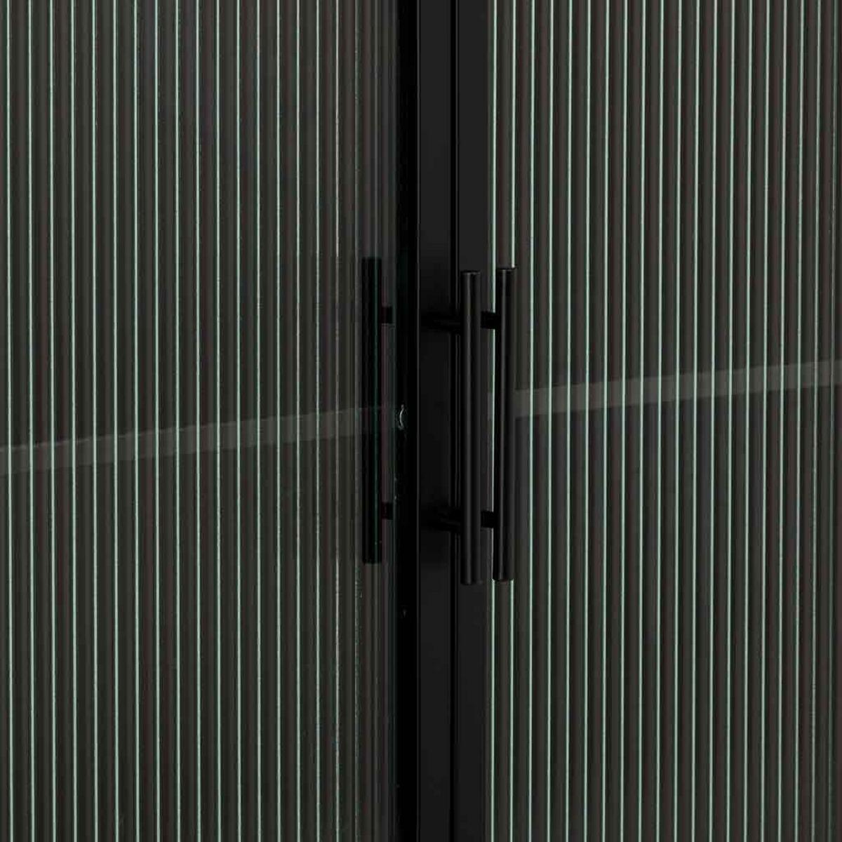 VITRINE aus Metall, schwarz, 80x39x161cm - Schwarz, Metall (80/161/38.5cm) - Wanderlust