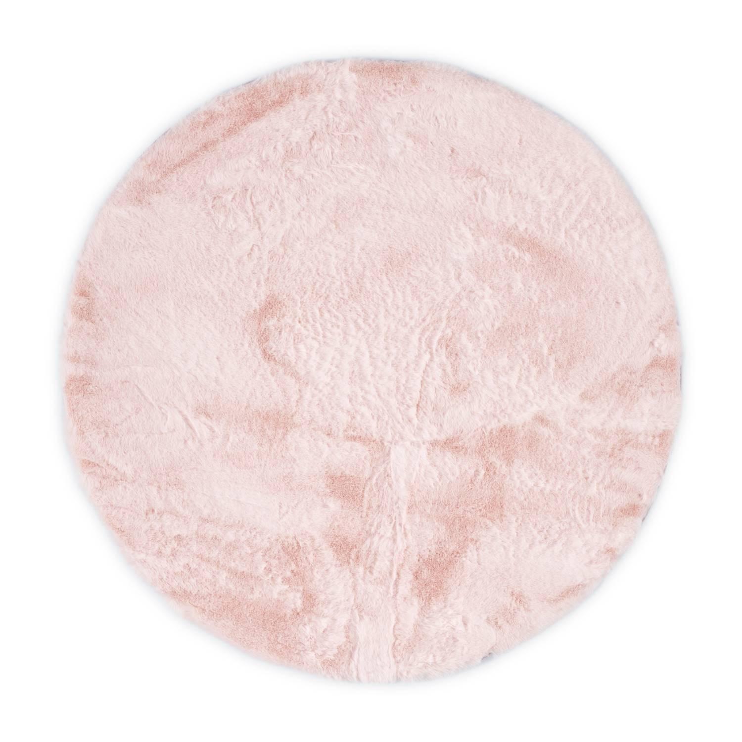 KUNSTFELLTEPPICH Chiara 120x120 cm - Rosa, Textil (120/120cm) - Gino Falcone