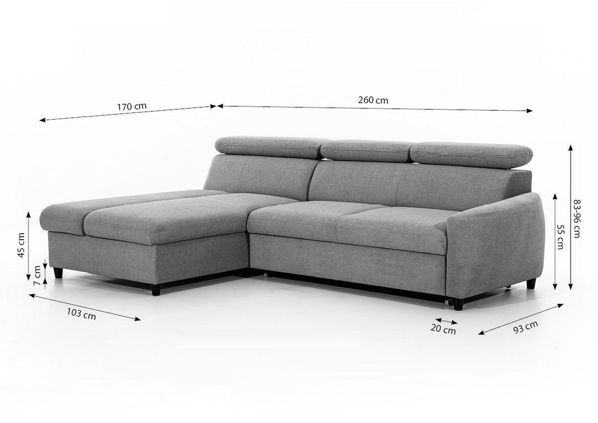 ECKSOFA Schlafsofa Anton Xs In Esito - Taupe, Holzwerkstoff/Textil (170/260cm) - Fun Möbel