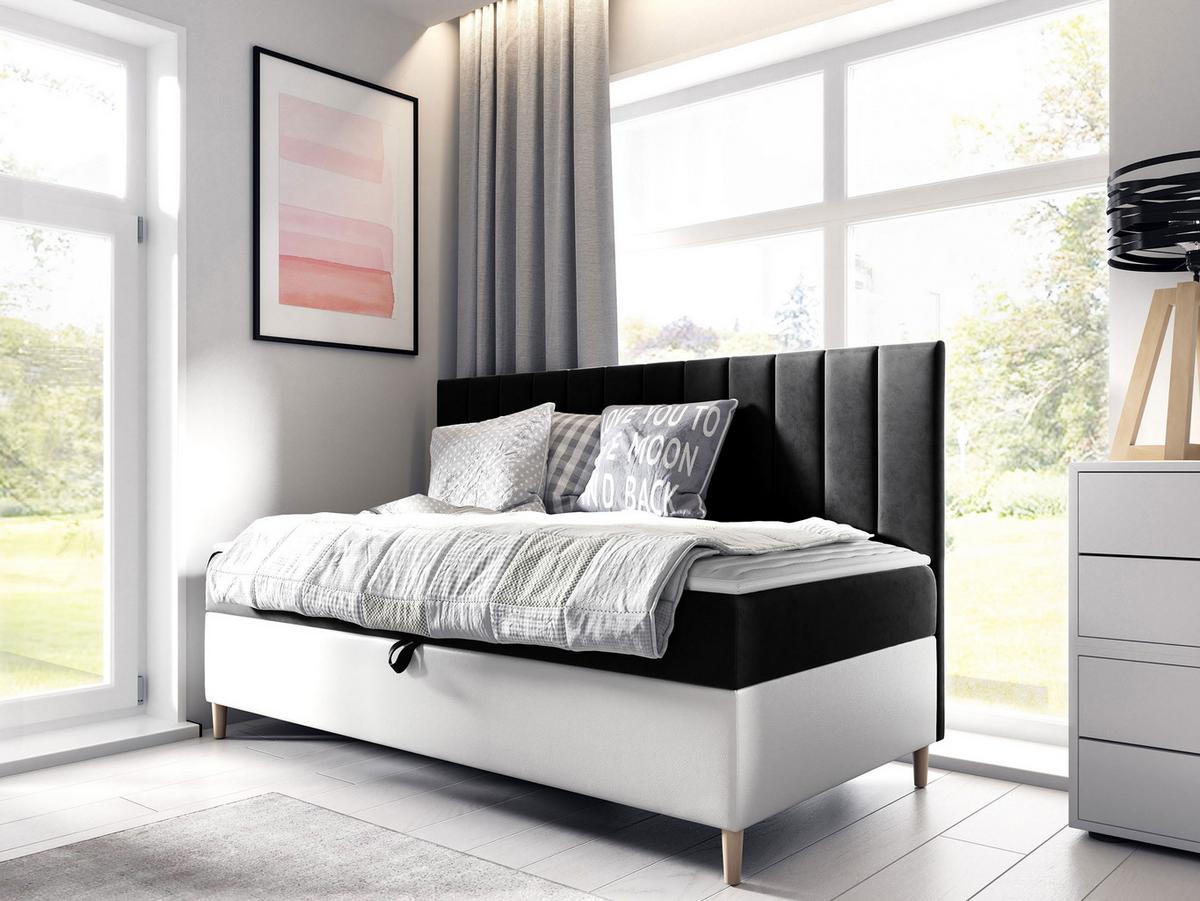 BOXBETT Maja Junior 2 - H3 - Schwarz/Weiß, Holz (100/200cm) - MIRJAN24