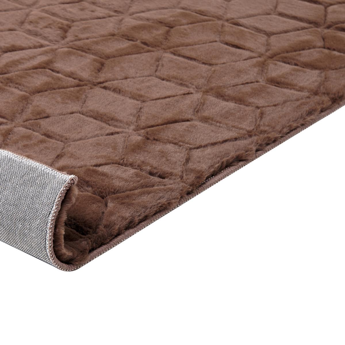 SHAGGY-KUNSTFELLTEPPICH Thatta 230/160 cm - Braun, Kunststoff (160/230cm) - Beliani