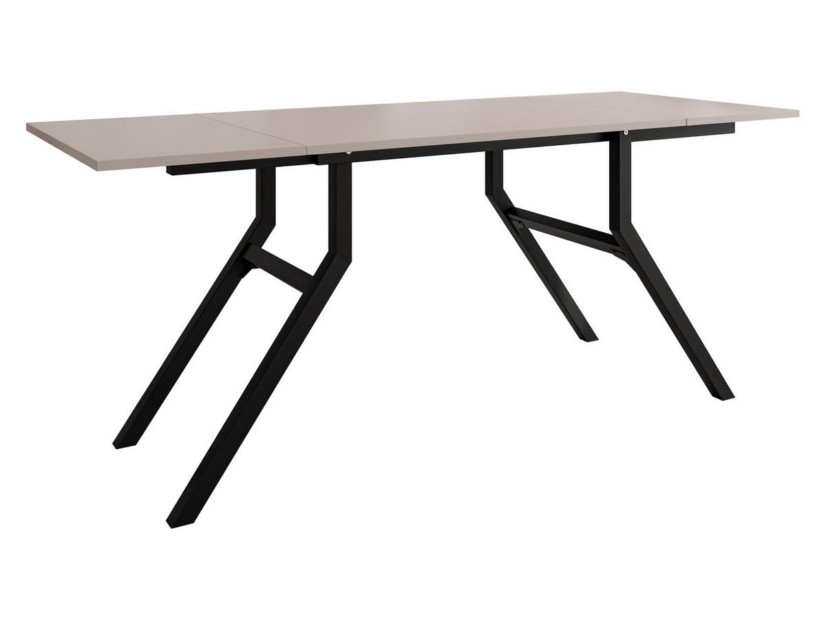 2-IN-1 COUCHTISCH UND ESSTISCH Xena Bis - Kaschmir/Schwarz, Holzwerkstoff/Metall (70/100/45cm) - MIRJAN24