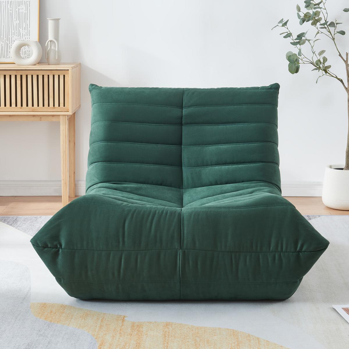 BODENSESSEL Kodsø - Grün, Textil (90/75/100cm) - [en.casa]