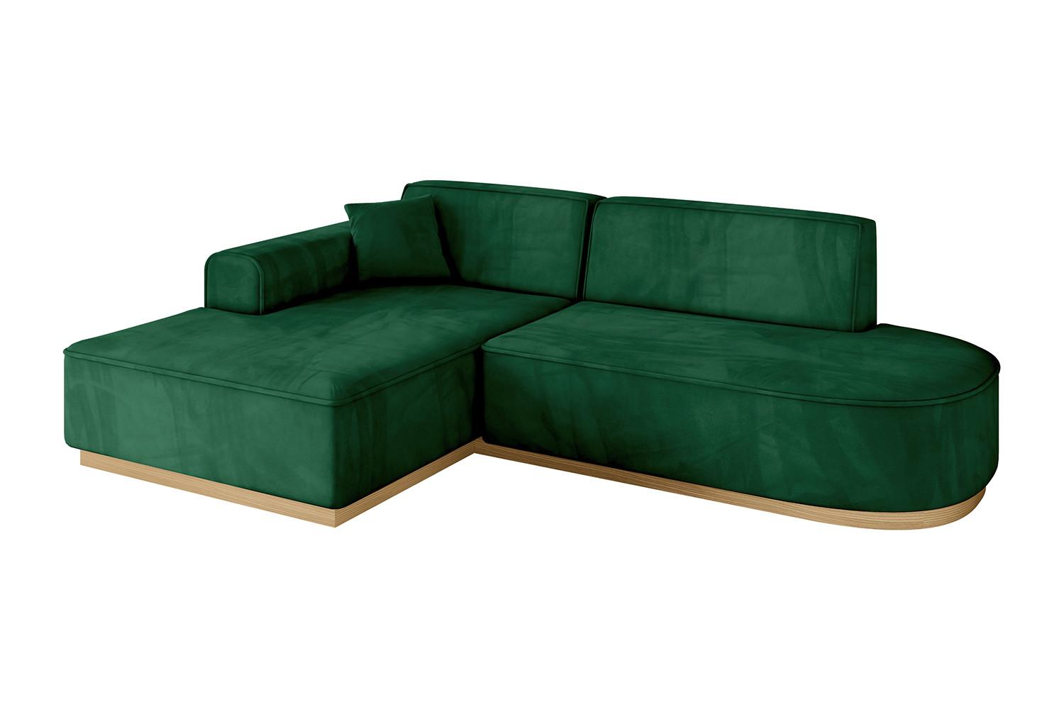 ECKSOFA Ottomane Links IREA-L1-v2 - 234x171x83 cm Grün - Grün, Holzwerkstoff/Textil (234/171cm) - ALTDECOR