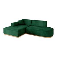 ECKSOFA Ottomane Links IREA-L1-v2 - 234x171x83 cm Grün - Grün, Holzwerkstoff/Textil (234/171cm) - ALTDECOR