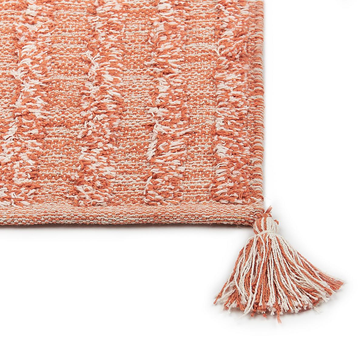KURZFLOR-TEPPICH Mugla 150/80 cm - Orange, Textil (80/150cm) - Beliani