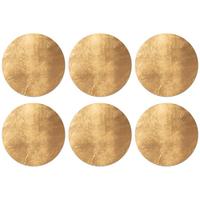 GLASUNTERSETZER Licht fällt auf eine goldene Wand Getränkeuntersetzer 10x10 cm - Goldfarben, Naturmaterialien (10/0.2cm) - MuchoWow