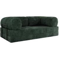 3-SITZER SOFA ORSETTO - Dunkelgrün Cord - Dunkelgrün/Schwarz, Textil/Metall (200/70/100cm) - MKS