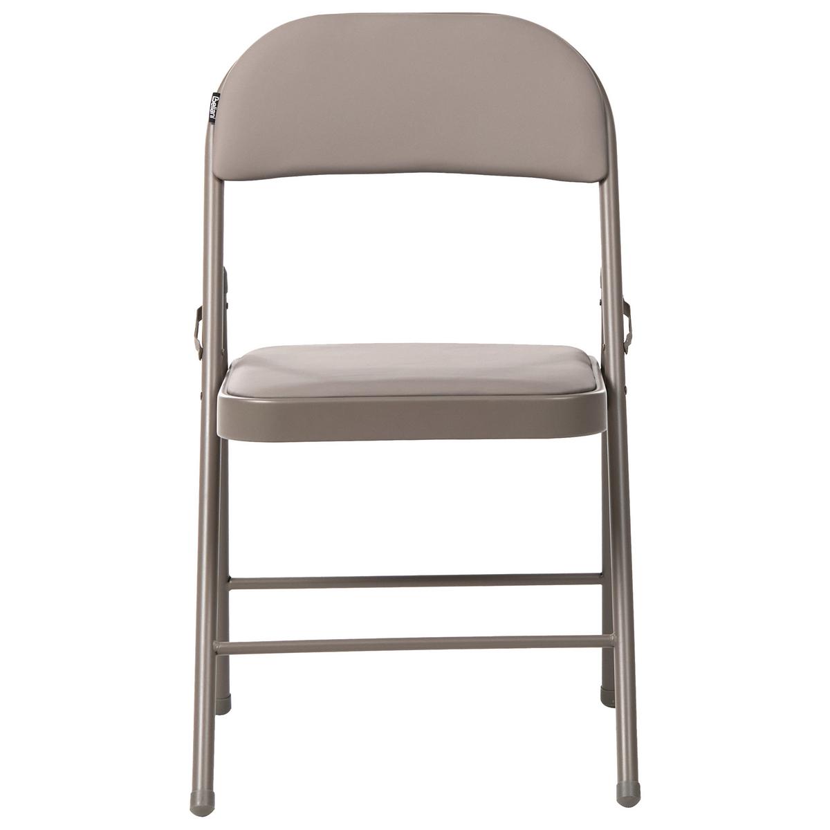 KLAPPSTUHL 4er Set Metall Taupe Shasta - Taupe, Metall (45/77/47cm) - Beliani